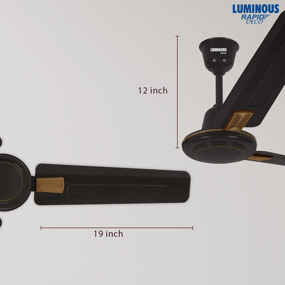 RR Signature Rapid Deco 1200mm Ceiling Fan (Velvet Brown)
