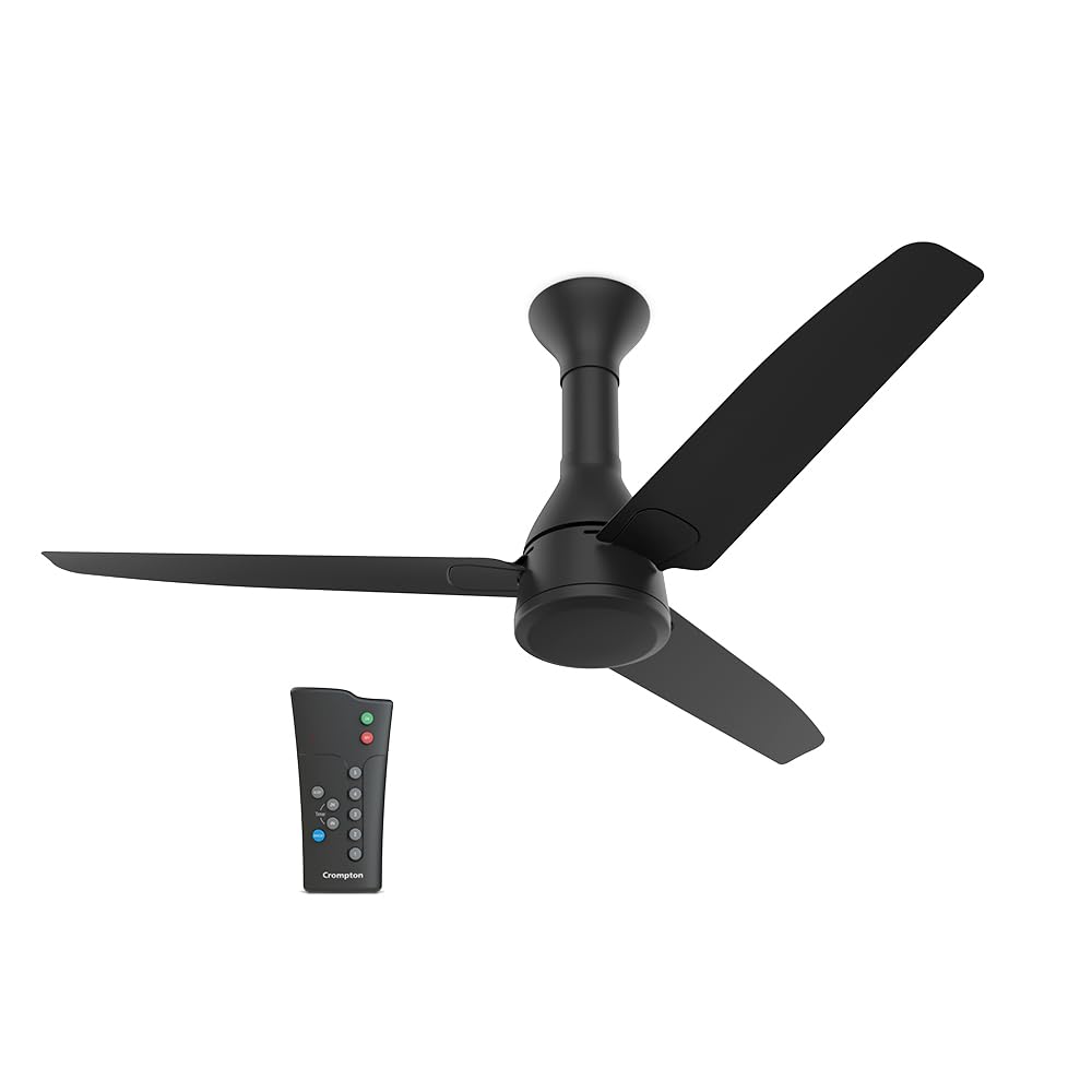 Crompton Energion Roverr 1200mm BLDC Ceiling Fan with remote (Matte Black)