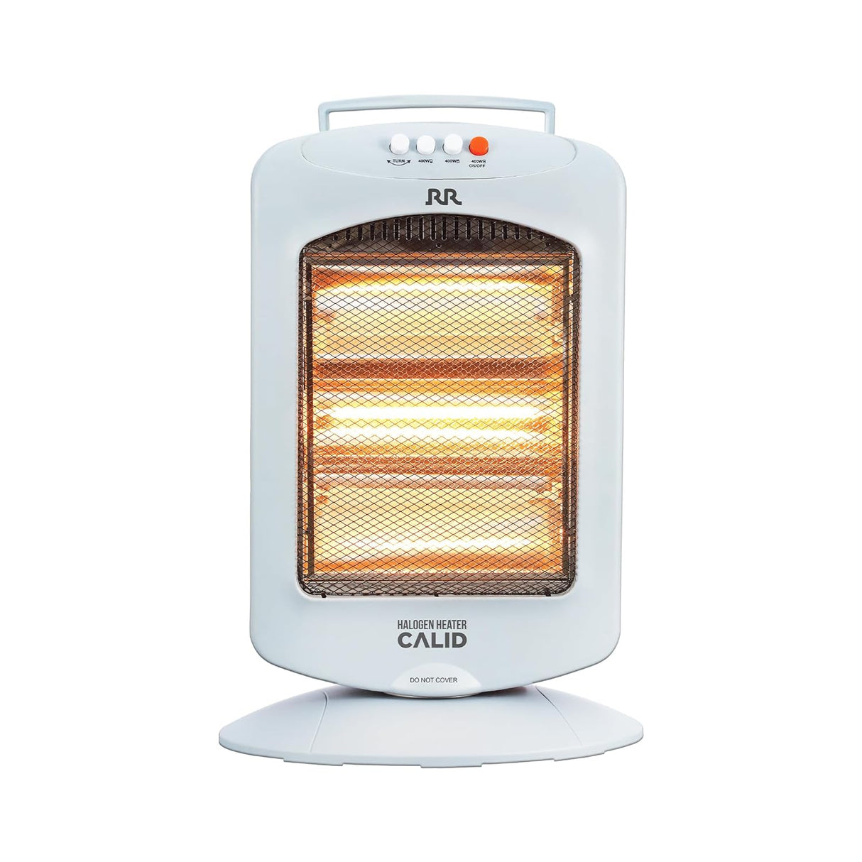 RR Calid 1200W Halogen Room Heater With 180-degree Oscillation (White)