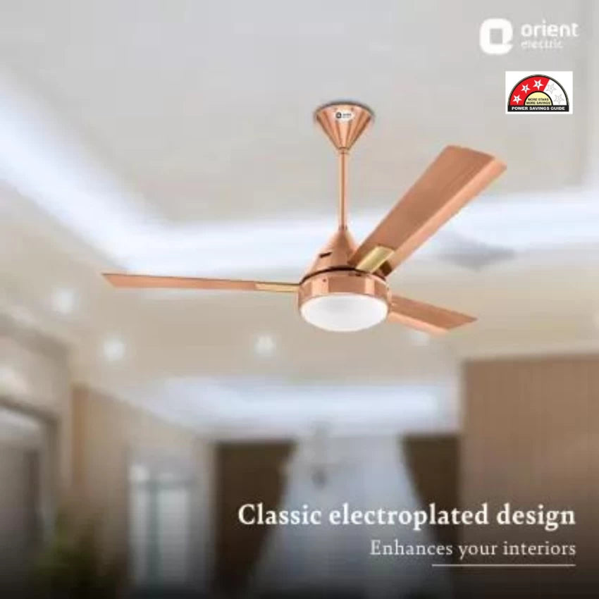 Orient Electric Spectra LED Undelight 1200mm Ceiling fan with remote (Antique Copper)
