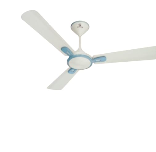 Havells Standard Ripple 1200mm Ceiling Fan (Pearl White Baby Blue)