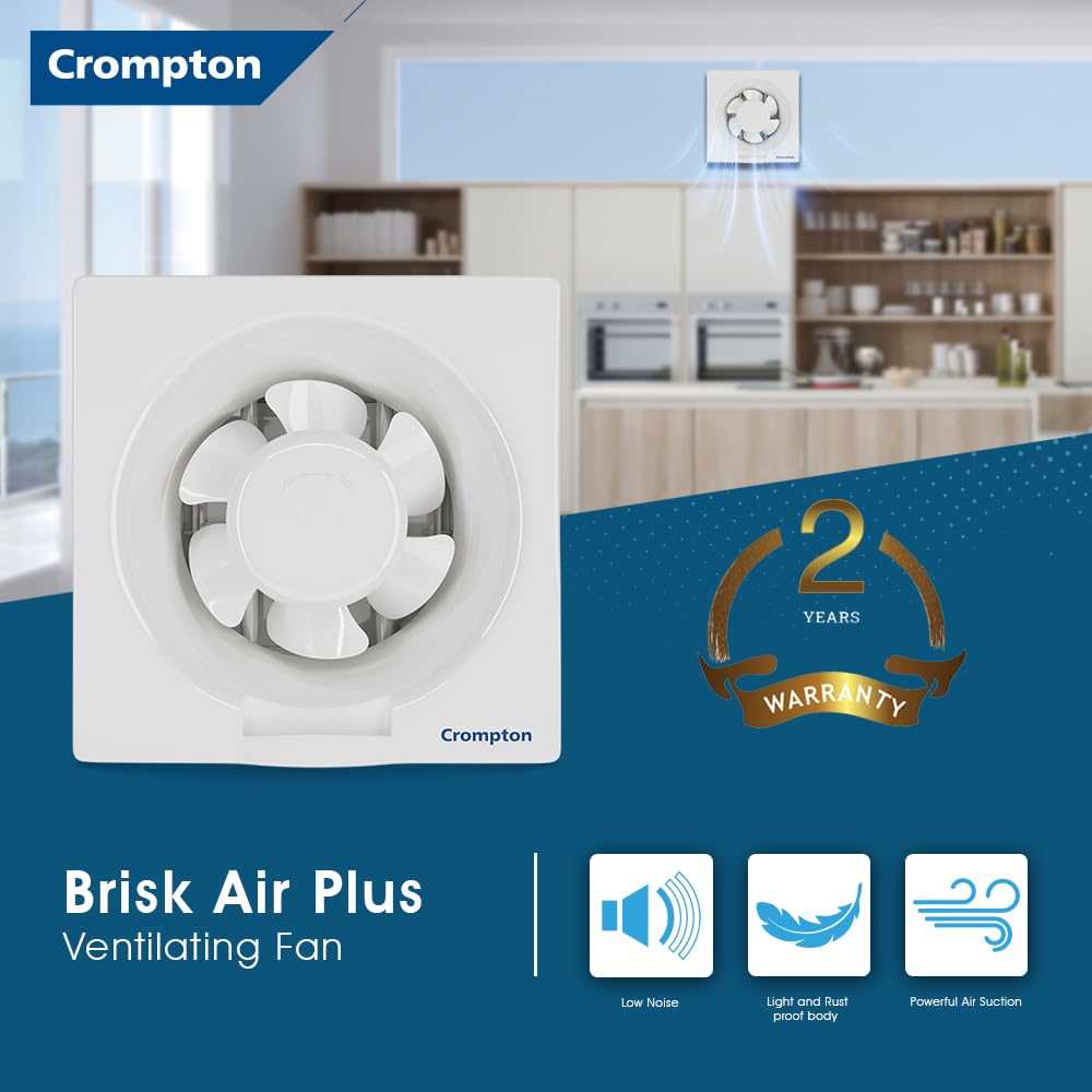 Crompton Brisk Air Neo 200 mm Exhaust Fan (White)