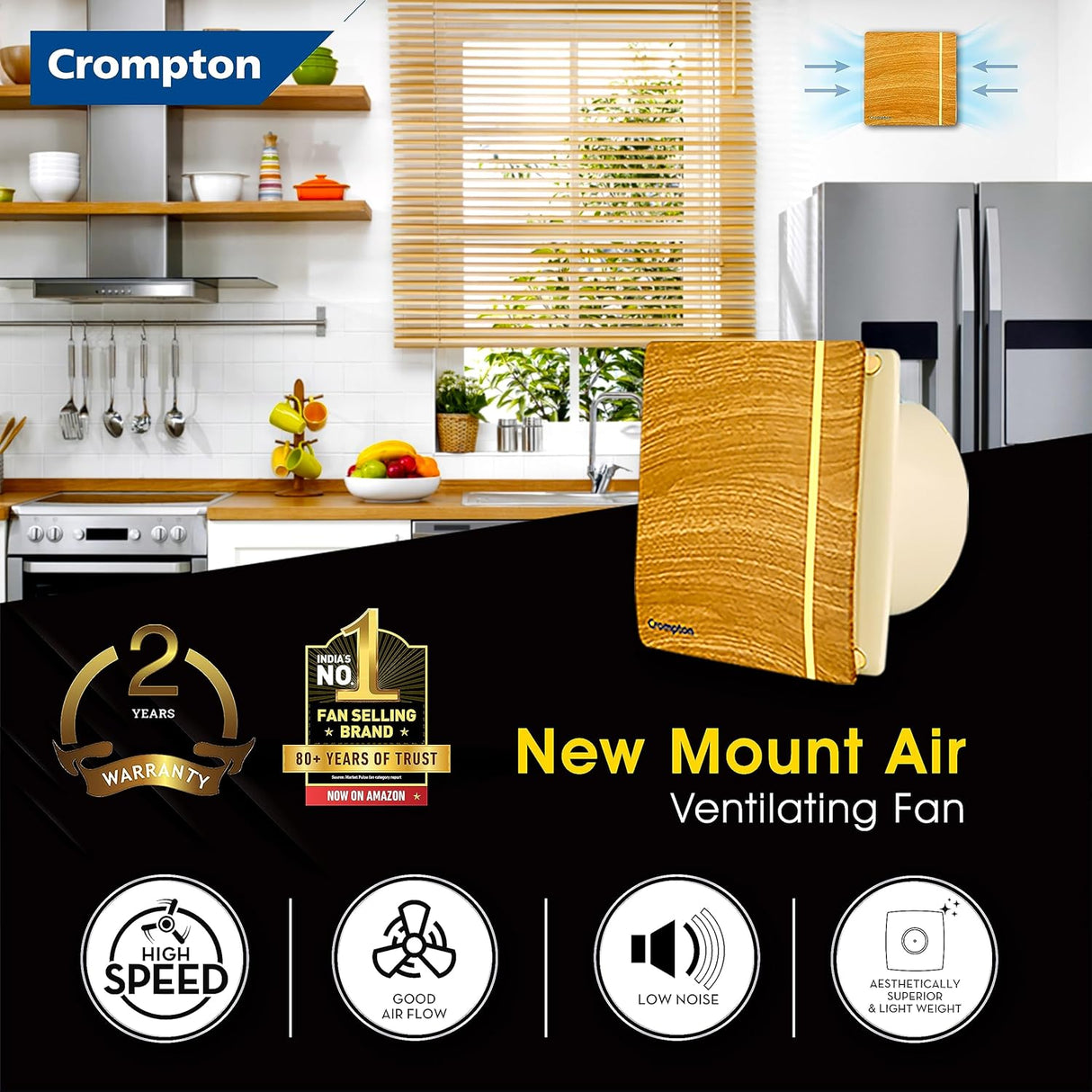 Crompton Mount Air New 150mm Wood