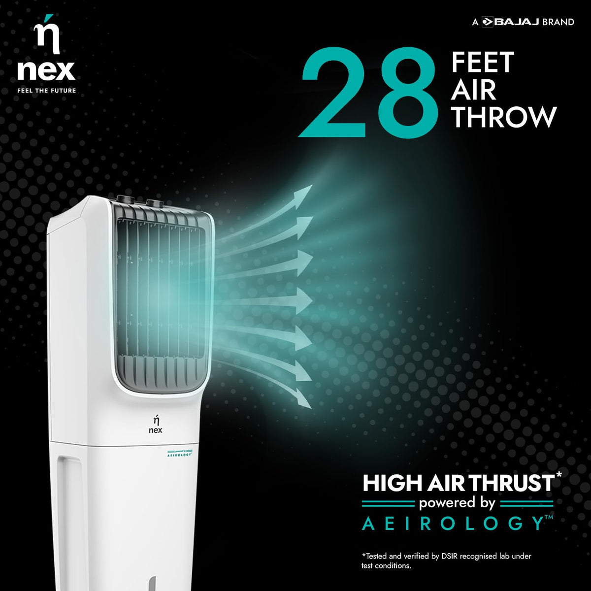 Nnex By Bajaj TAC T1 40 L Tower Cooler (White)