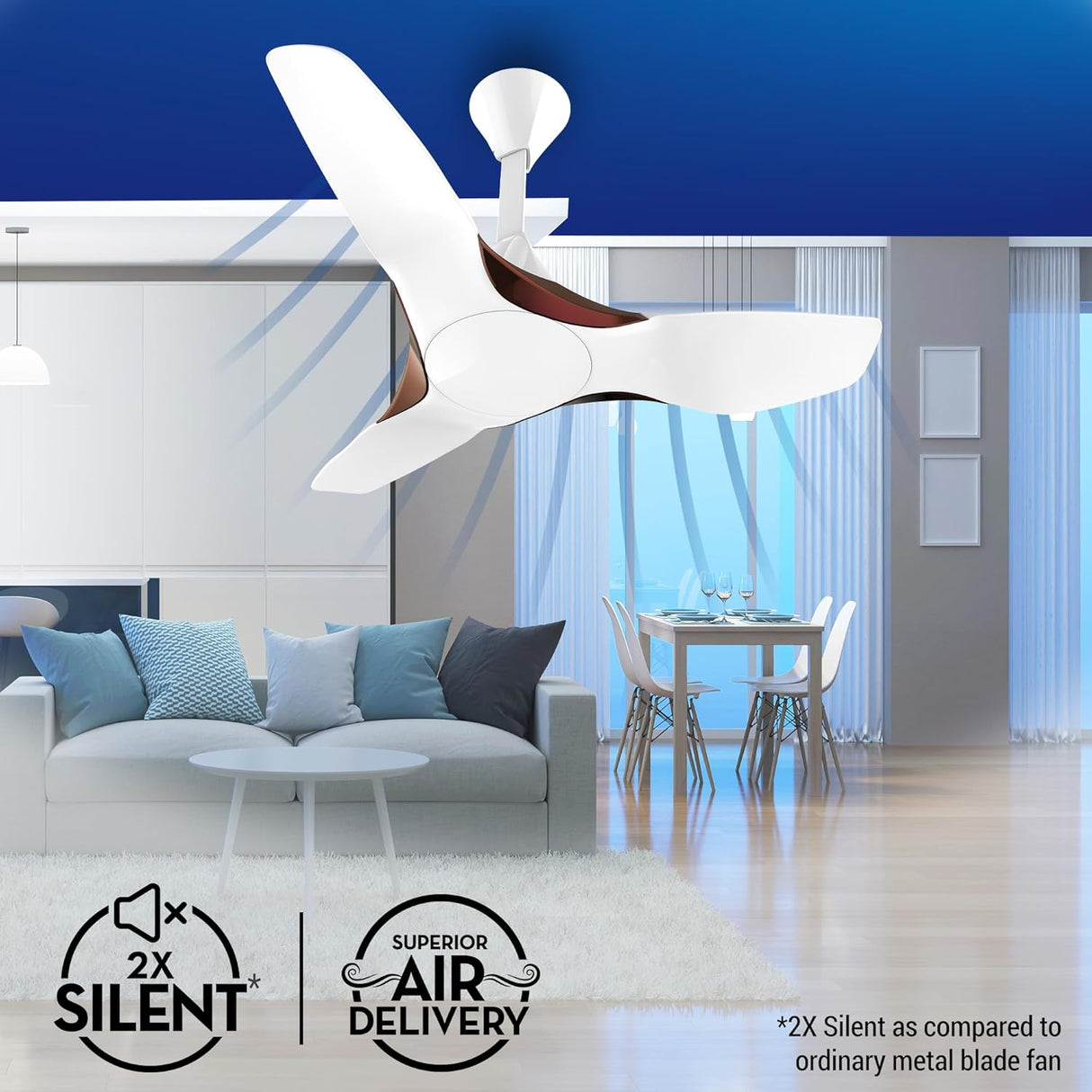 Crompton Silent Pro Enso 900mm BLDC Remote-controlled Ceiling Fan (Silk White)