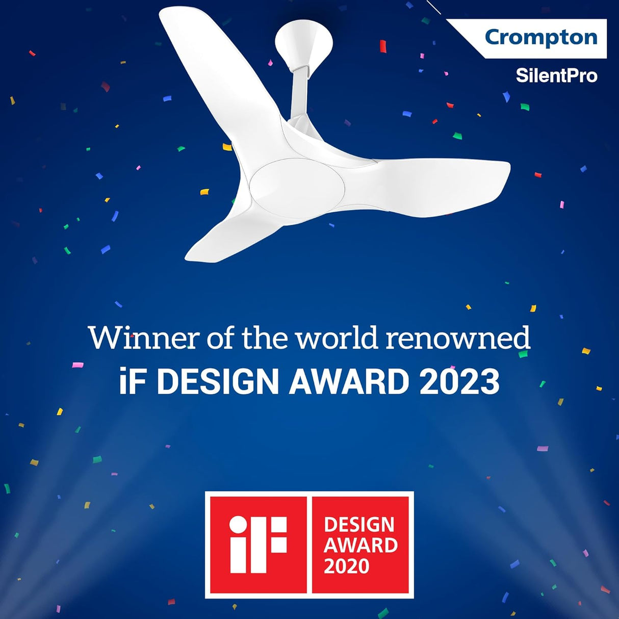 Crompton Silent Pro Enso 900mm BLDC Remote-controlled Ceiling Fan (All White)