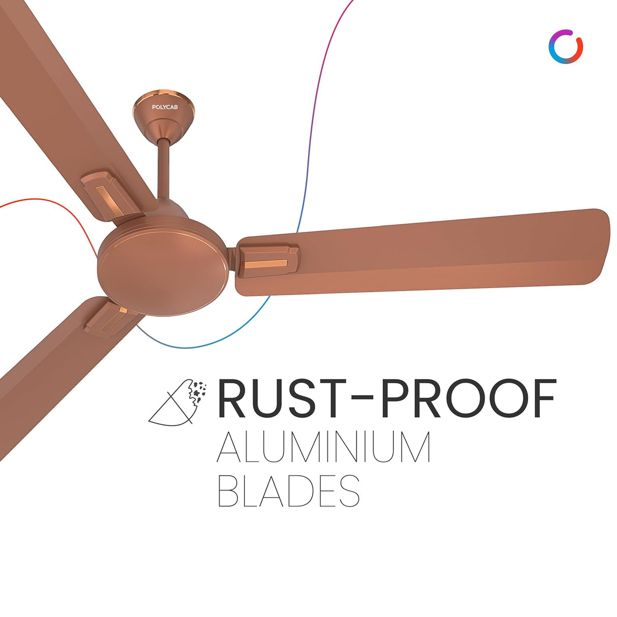 Polycab Vital Plus 1200mm Ceiling Fan (Metallic Copper)