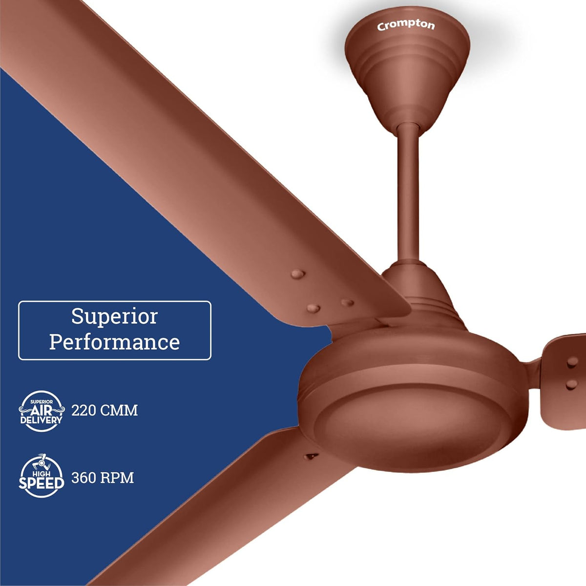Crompton Energion Riviera 1200mm BLDC Ceiling Fan (Brown)
