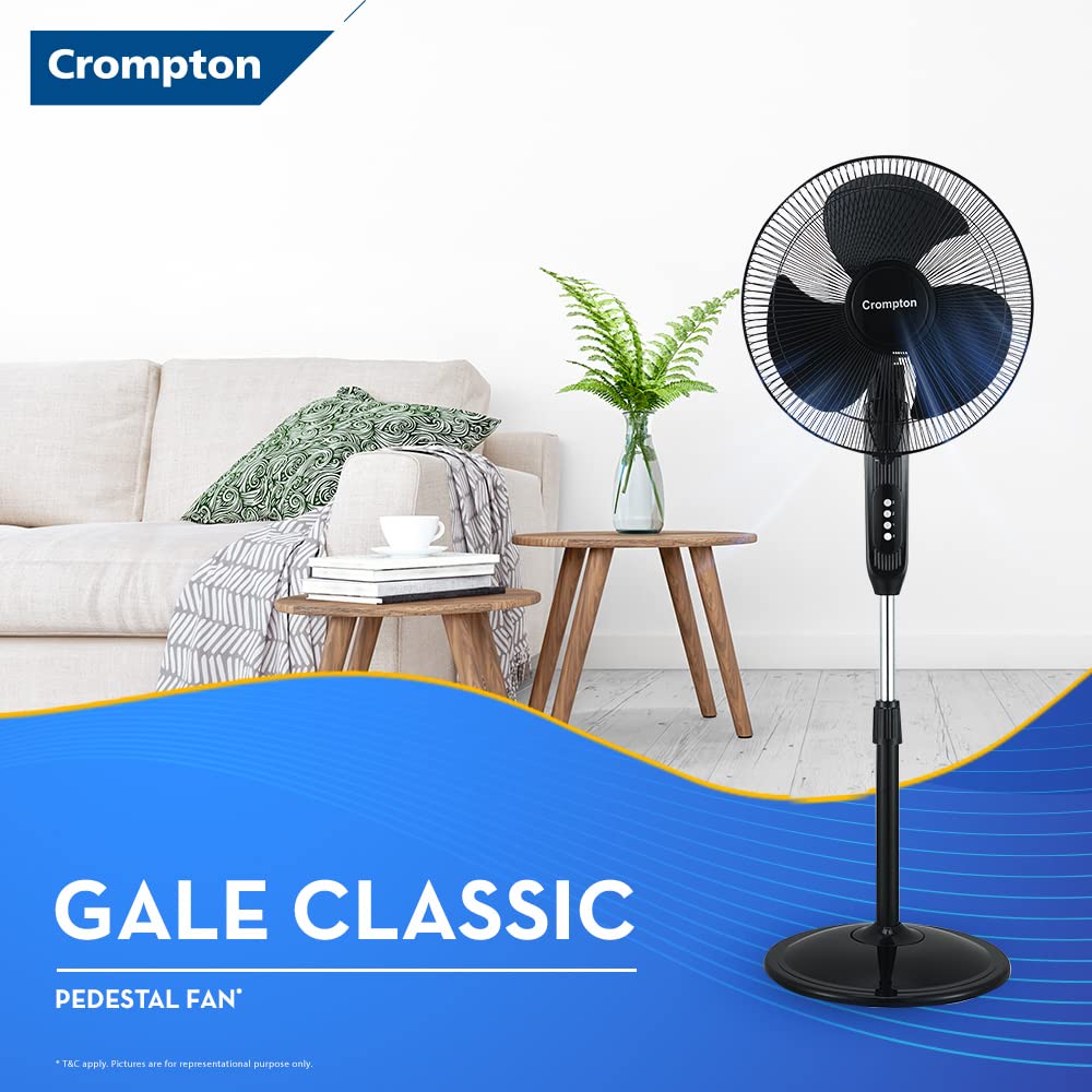 A crompton Pedestal fan has superior air delivery