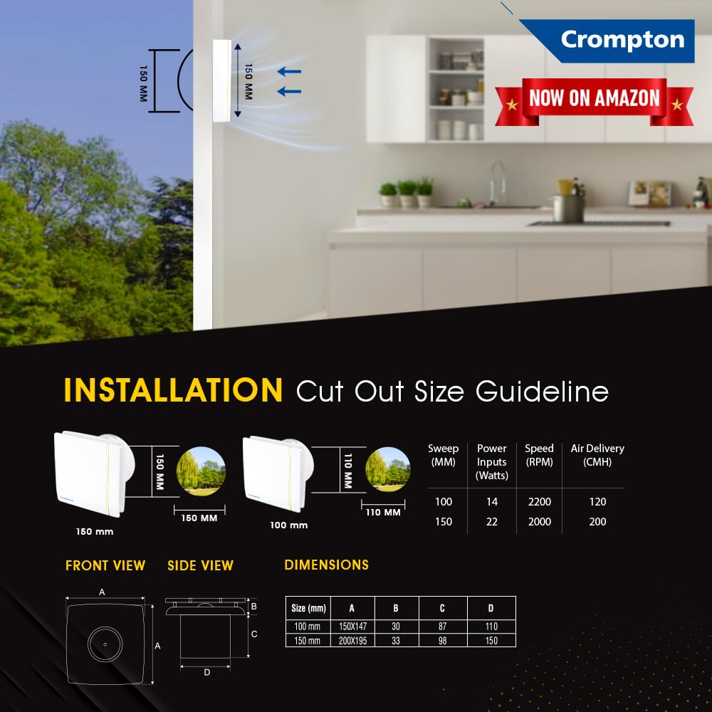 Crompton Mount Air New 150mm White