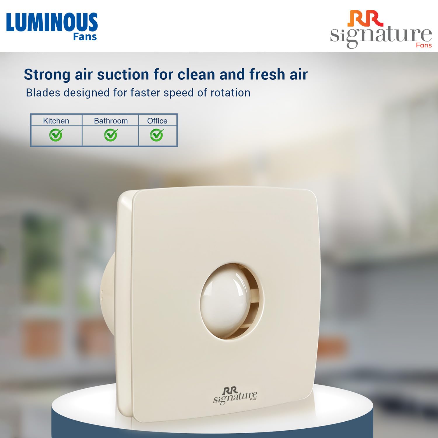 RR Signature Vento Air 100mm Exhaust Fan (White)
