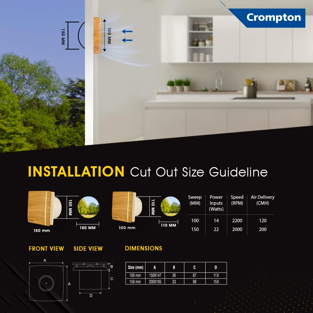 Crompton Mount Air New 150mm Wood