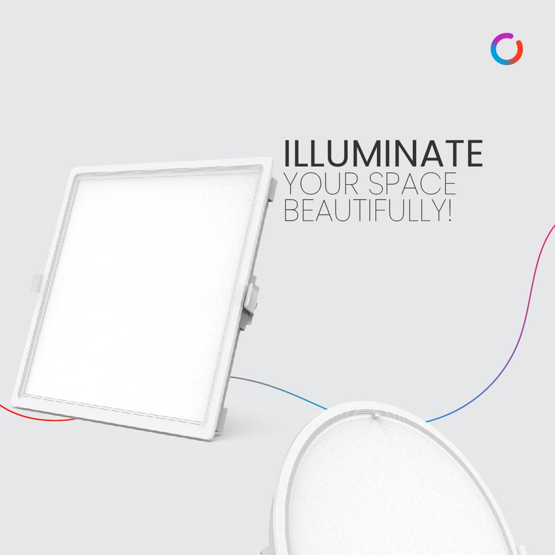 Polycab Scintillate 3-in-1 Color Changing LED Panel Light (Square, 20-Watts)