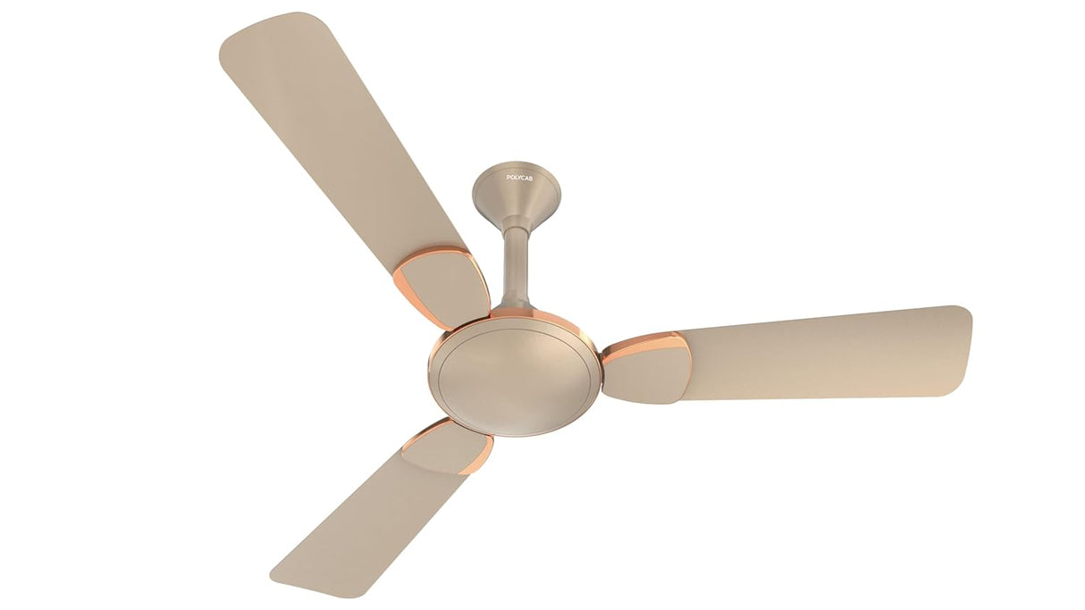 Polycab Aeroglam 1200 mm 1 Star Ceiling Fan (Champagne Gold)