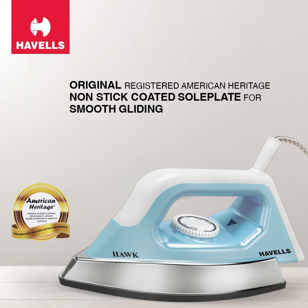 Havells Hawk Heavy Weight Dry Iron 1100 W (Blue)