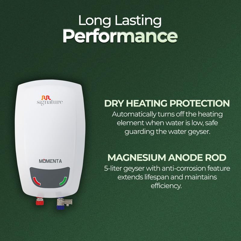 RR Signature Momenta 5-Litre Instant Water Heater Geyser (White)