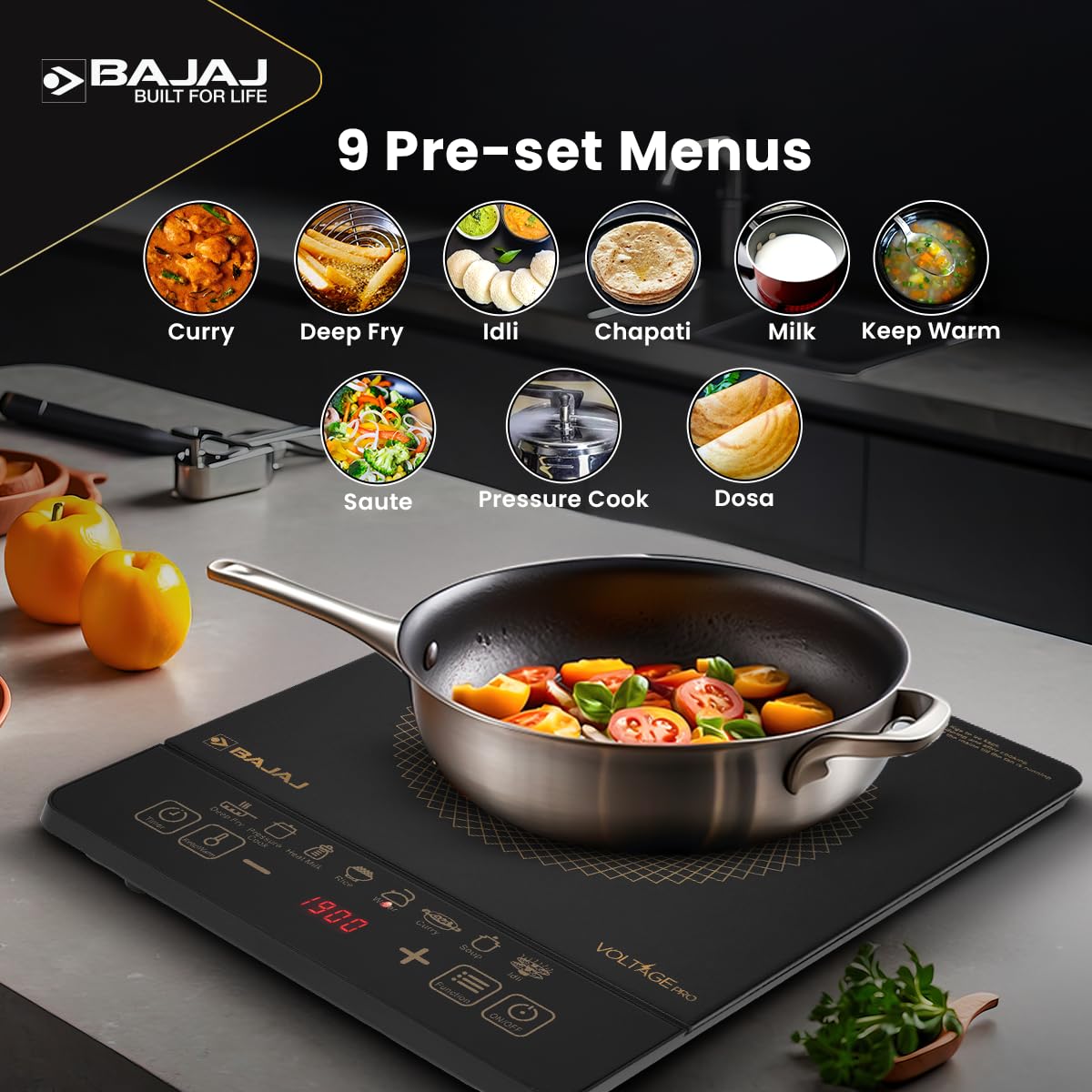 Bajaj ICX 190FS 1900 Watts Induction Cooktop (Black)