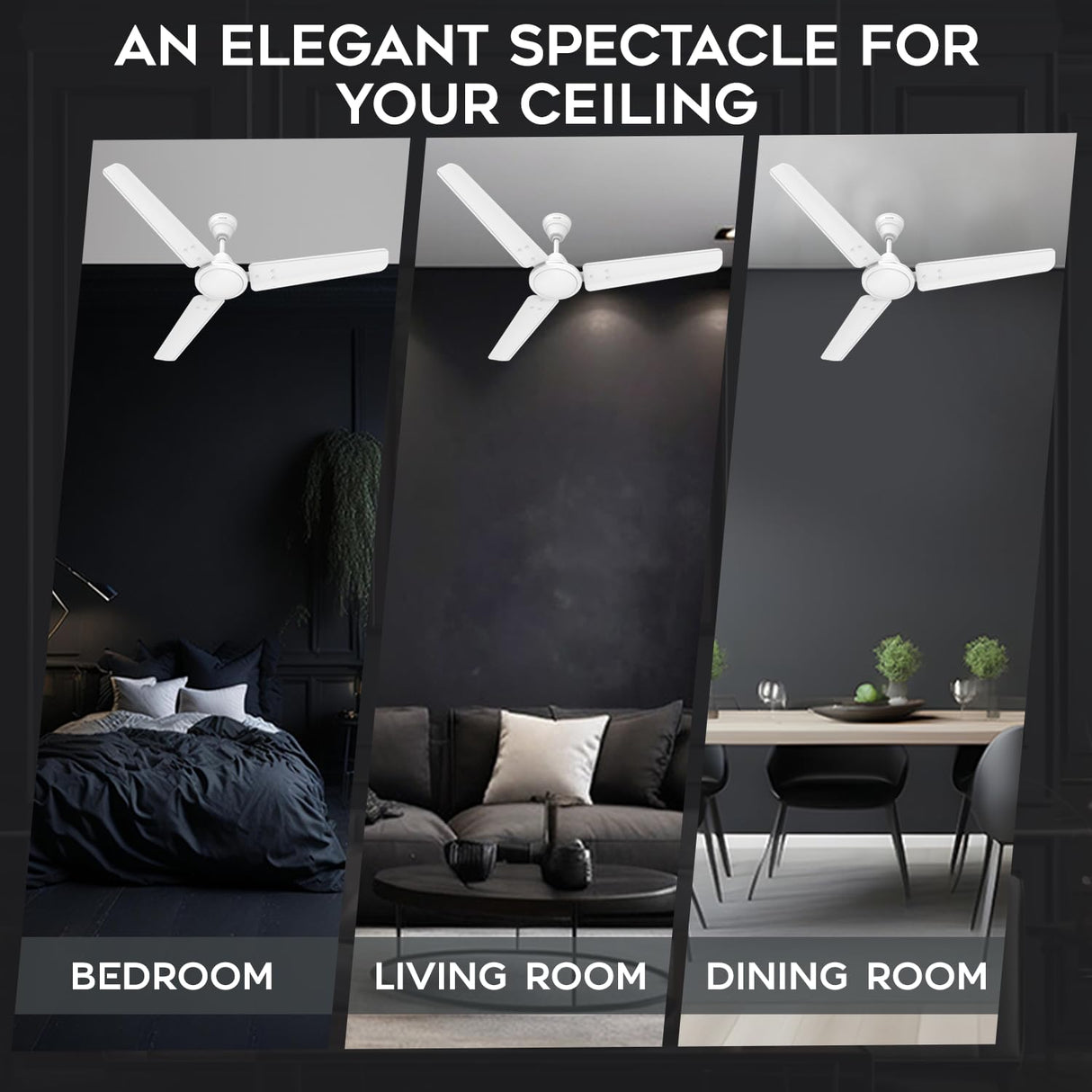 Polycab Nippy 1-Star 1200mm High Speed Ceiling Fan (Matt White)