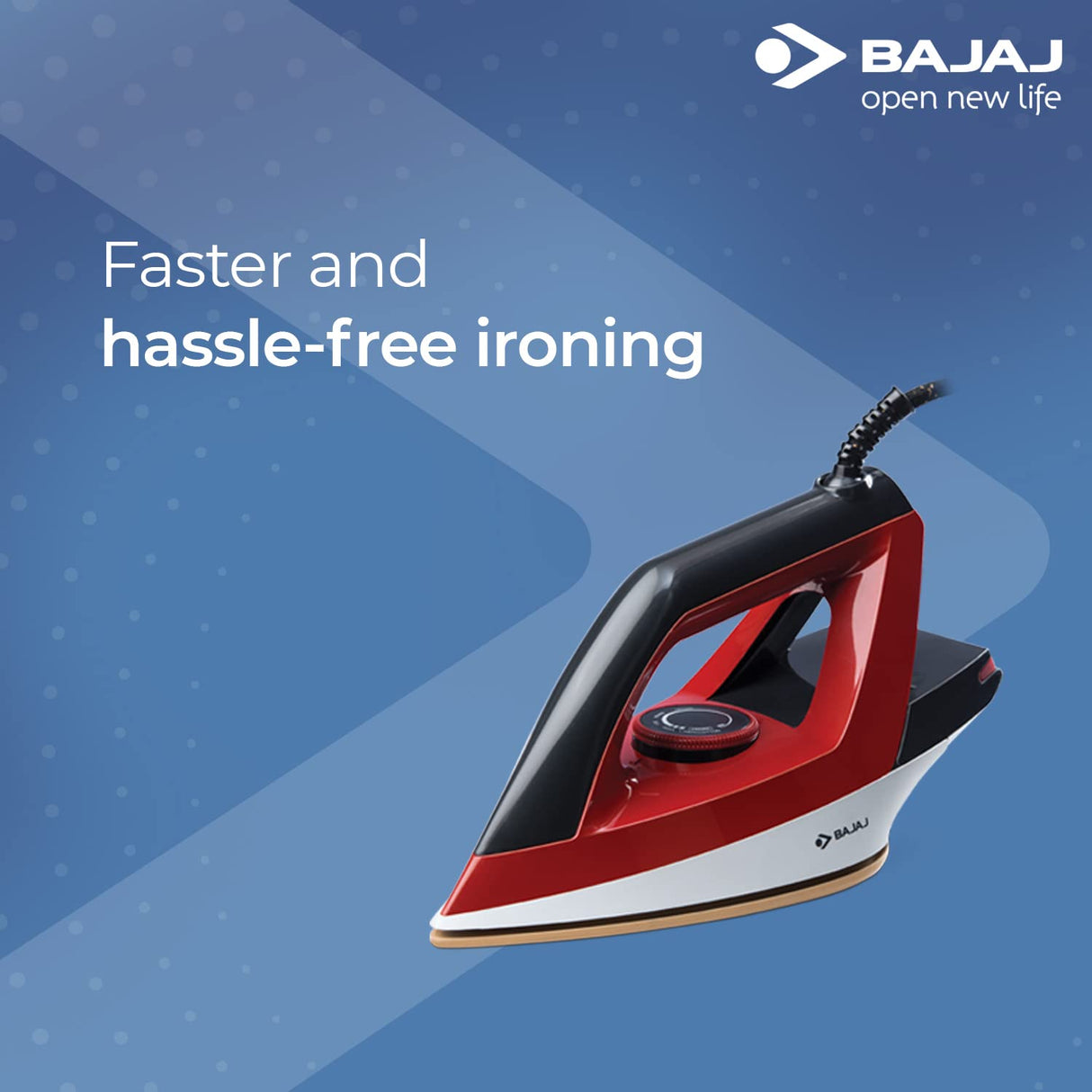 Bajaj Splendora 1100 Watts Dry Iron Red & Black