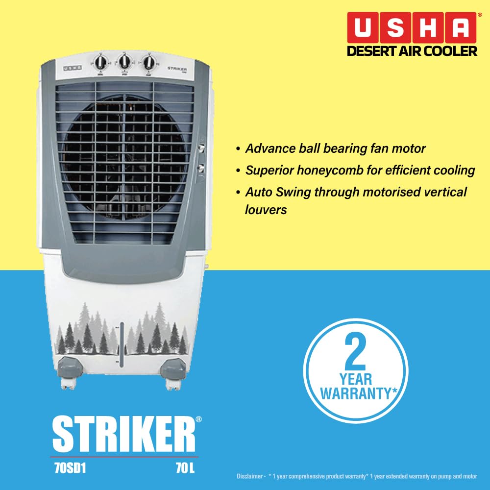 USHA Striker 70SD1 Desert Air Cooler 70L