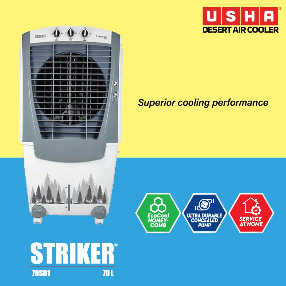 USHA Striker 70SD1 Desert Air Cooler 70L