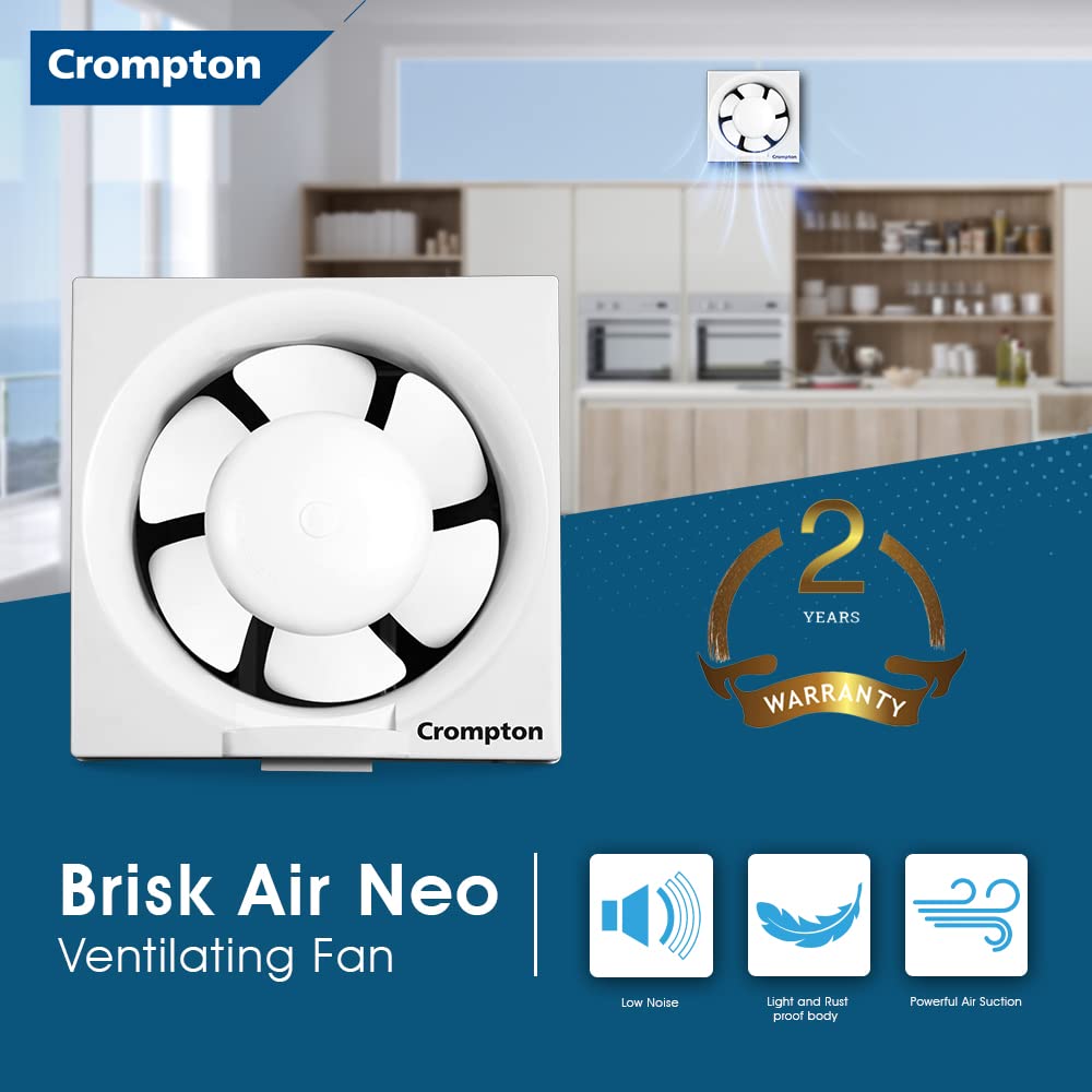 Crompton Brisk Air Neo 250 mm Exhaust Fan (White)