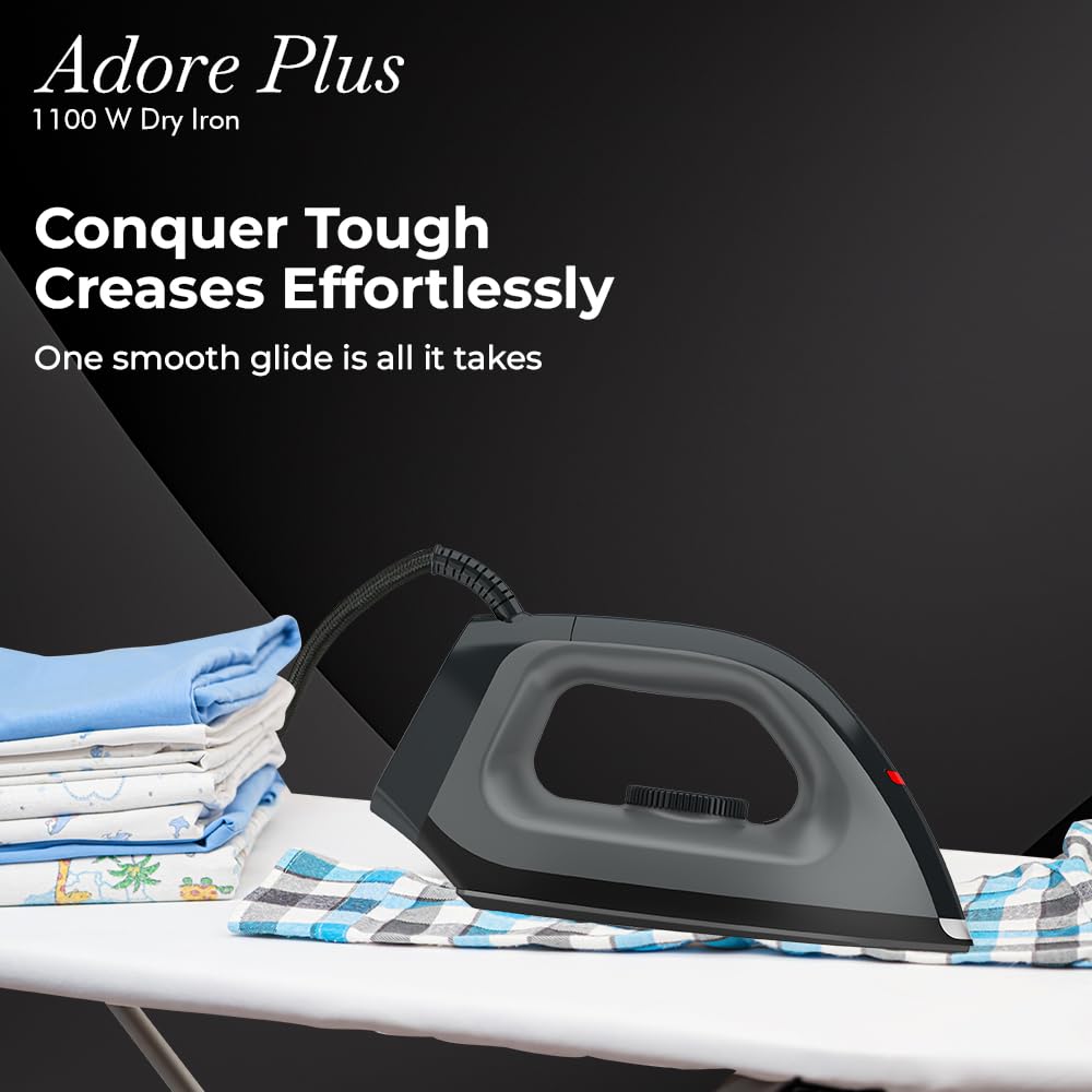 Havells Dry Iron Adore Plus 1100 Watts (Black)