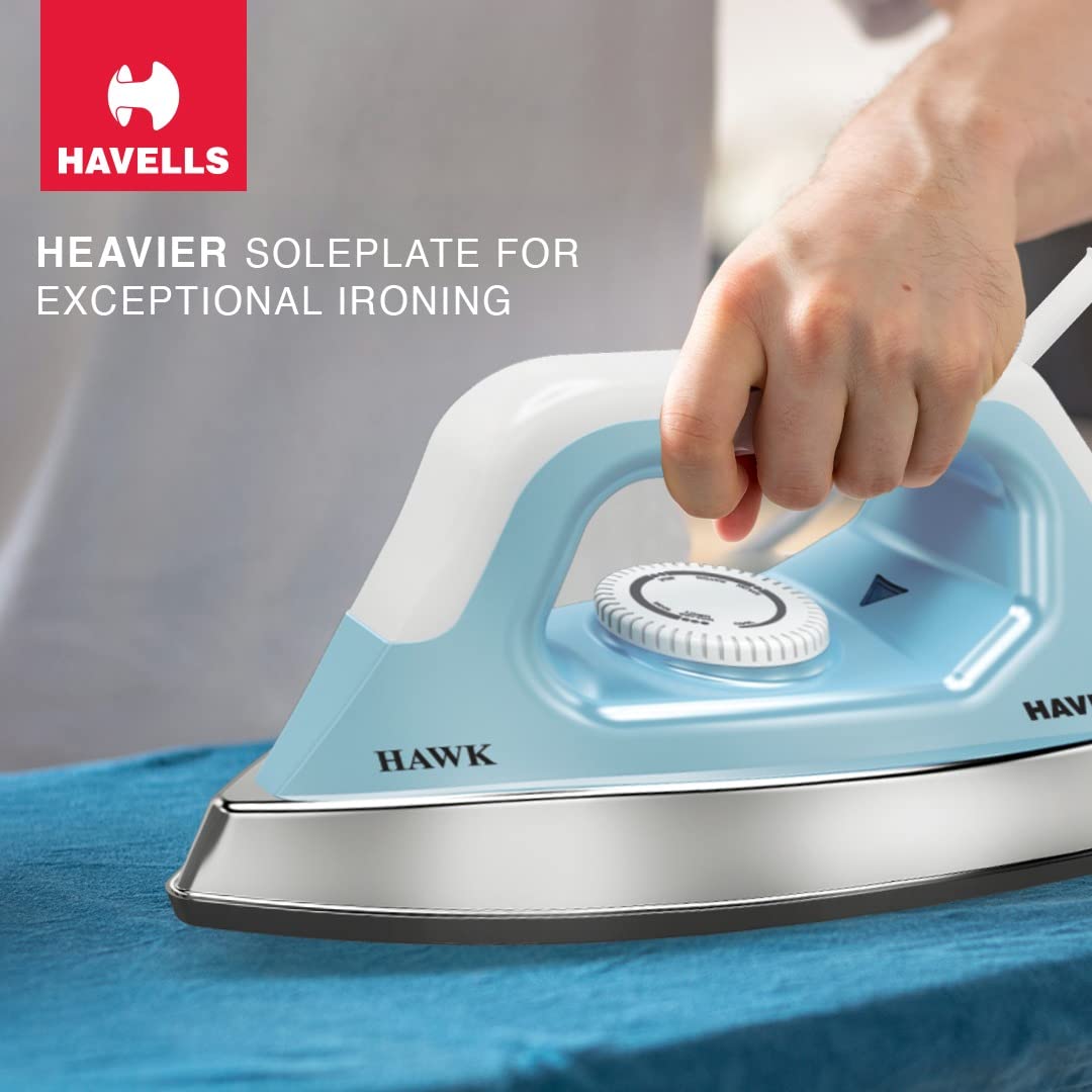 Havells Hawk Heavy Weight Dry Iron 1100 W (Blue)
