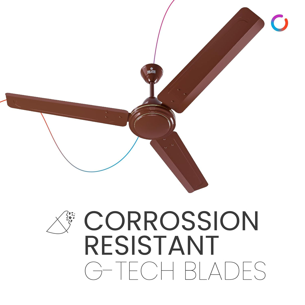 Polycab Nippy 1-Star 1200mm High Speed Ceiling Fan (Luster Brown)