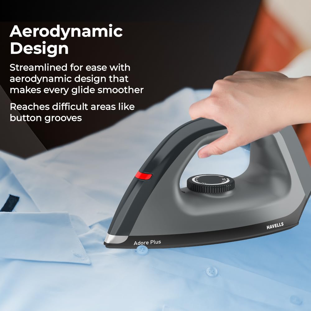 Havells Dry Iron Adore Plus 1100 Watts (Black)