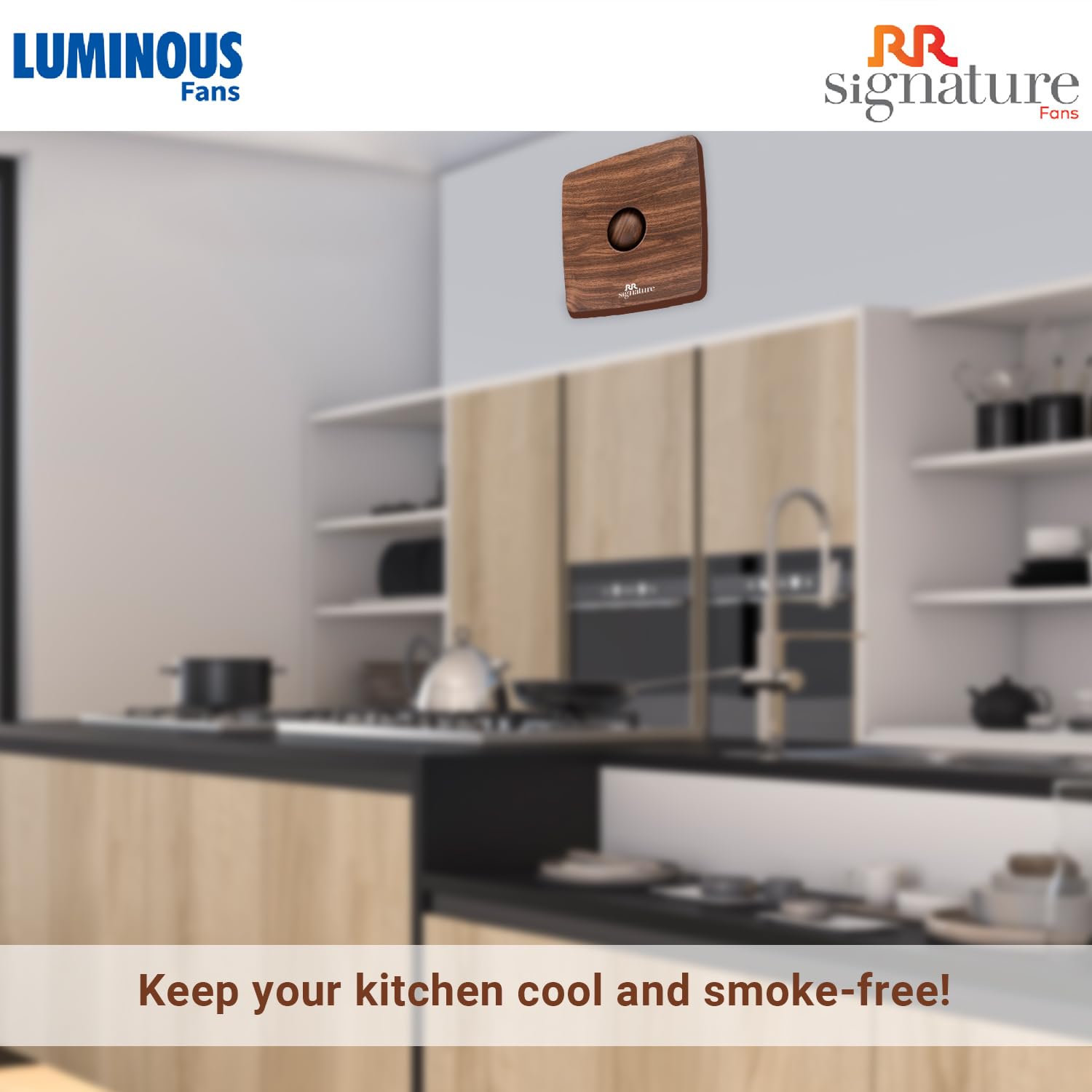 Luminous Vento Air 150mm Exhaust Fan (Wooden Brown)