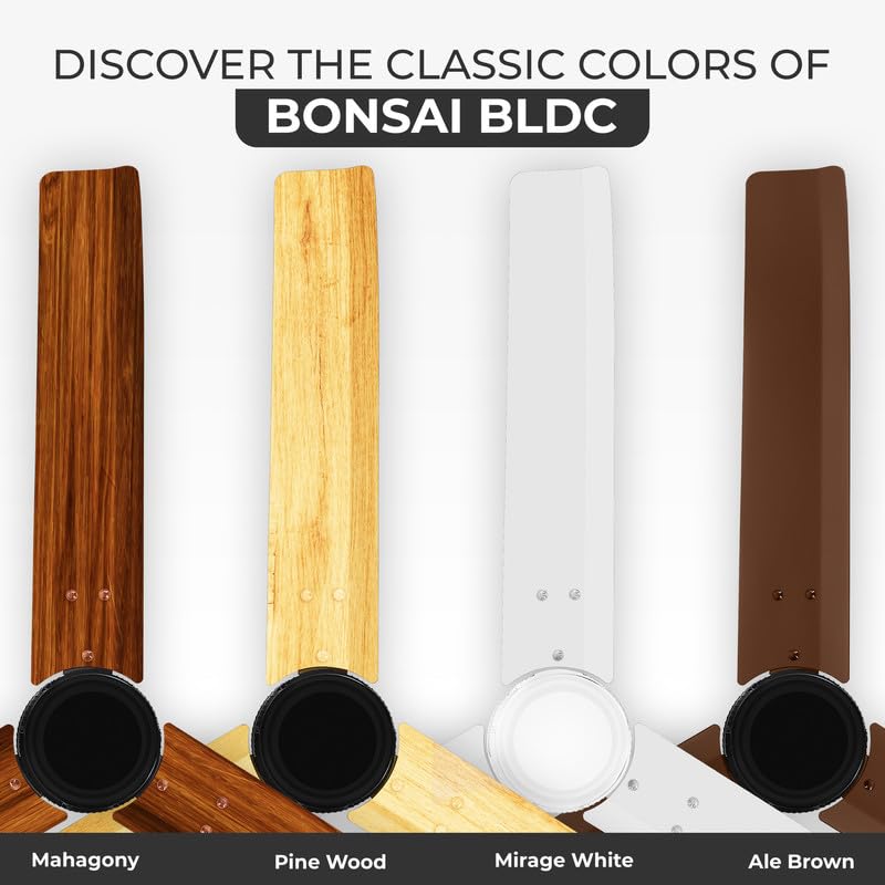 RR Signature Bonsai BLDC Ceiling Fan with remote (Mahogany)