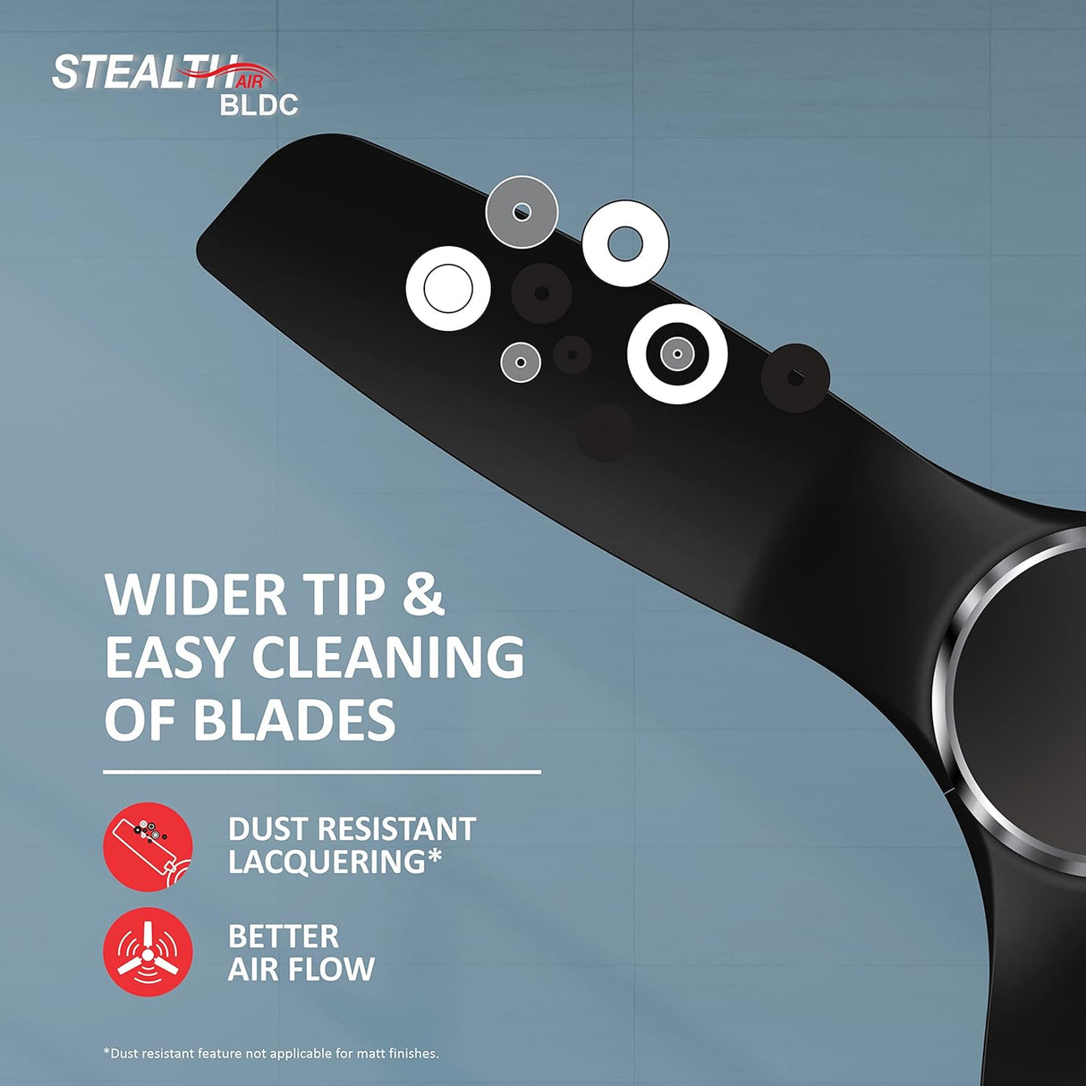 Havells Stealth Air 1200mm Silent BLDC Ceiling Fan (Metallic Black)