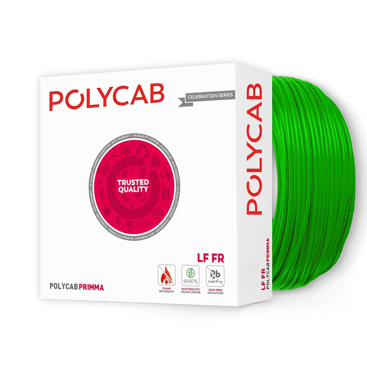 Polycab Primma 90m, 2.5sqmm Wire (Green)