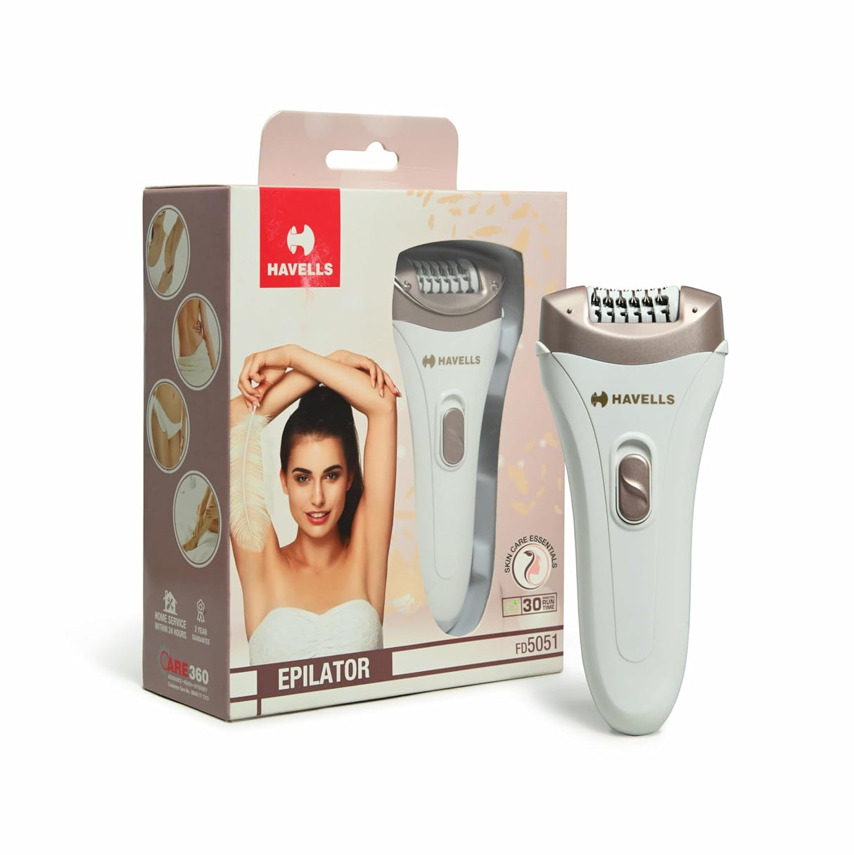 Havells Cordless Rechargeable Epilator for Women (White)