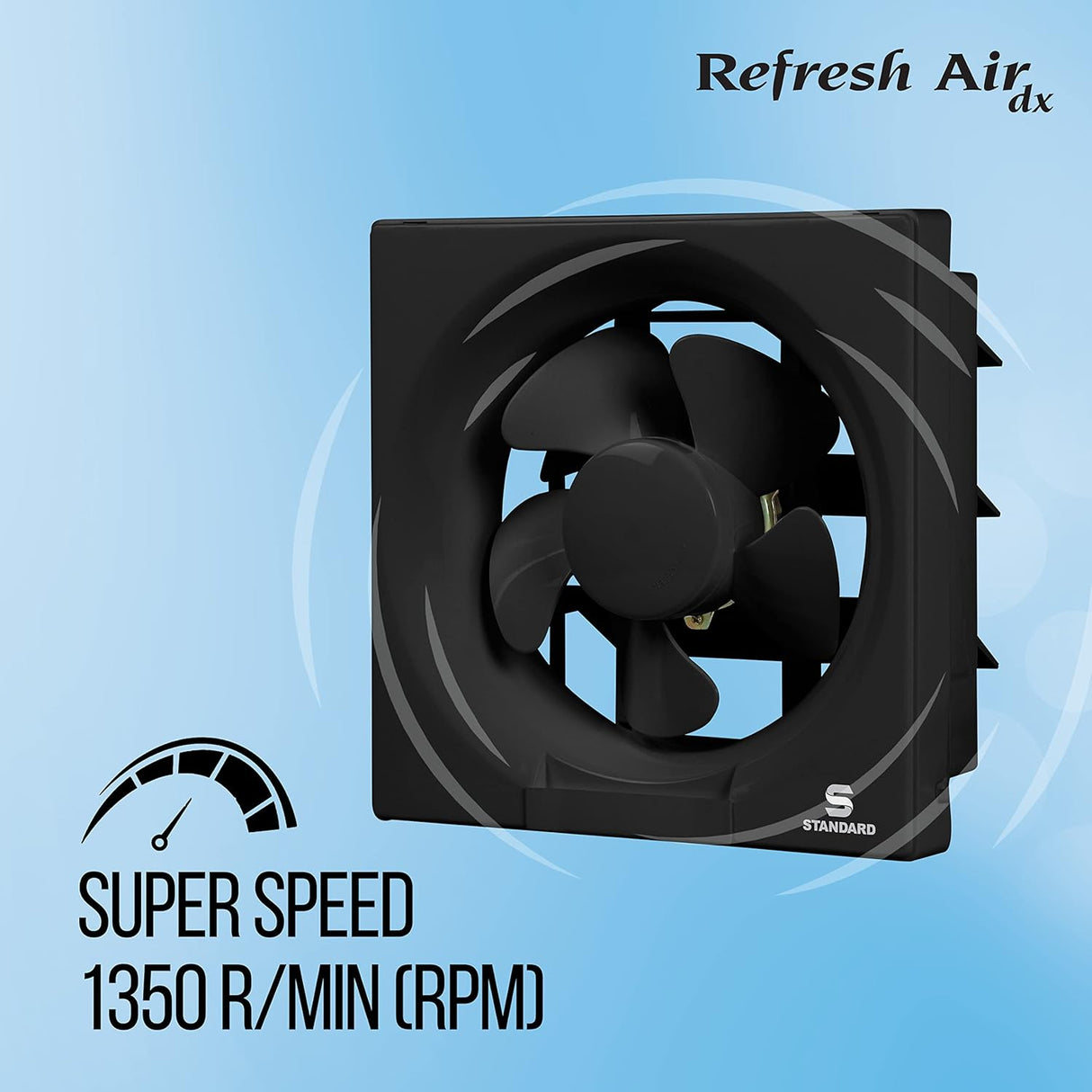 Havells Standard Refresh Air DX 200mm Exhaust Fan (Black)