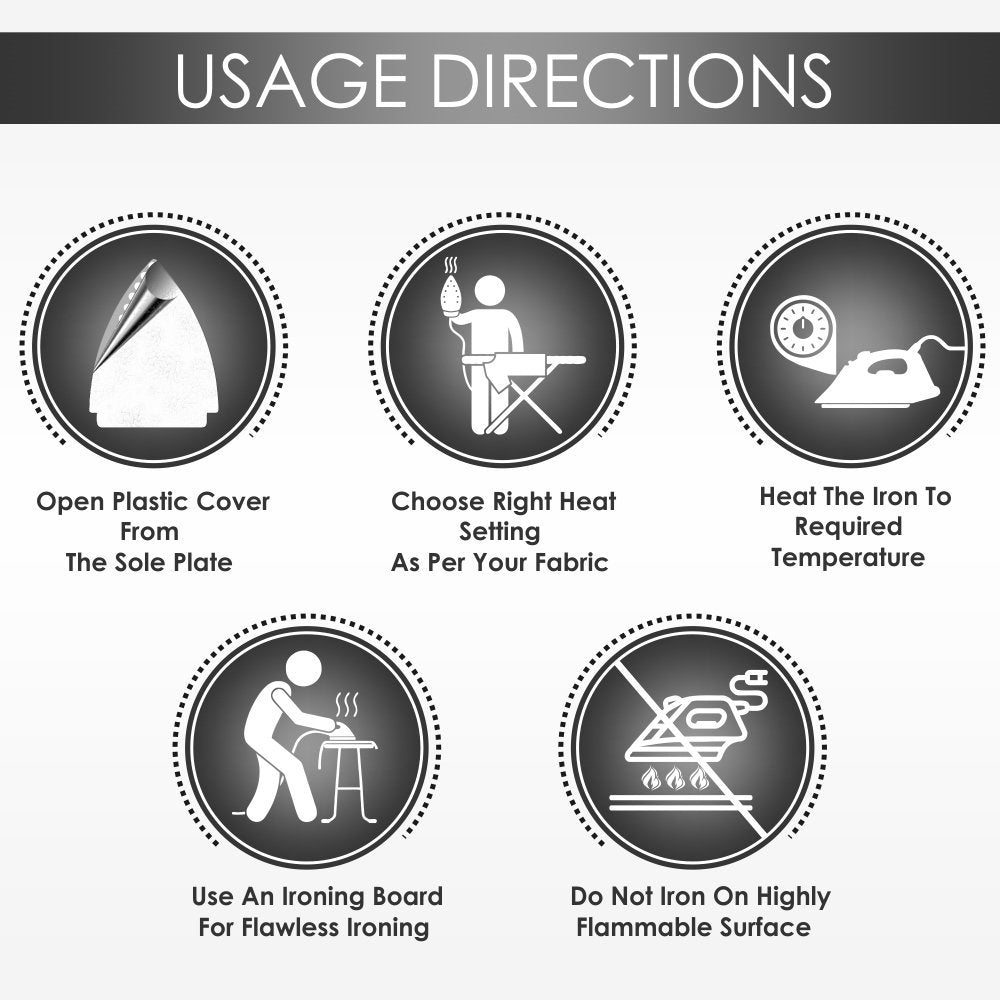 Orpat OEI-167 1000-Watts Dry Iron Blue