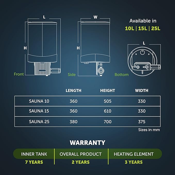 SYMPHONY SAUNA 10 LITRE