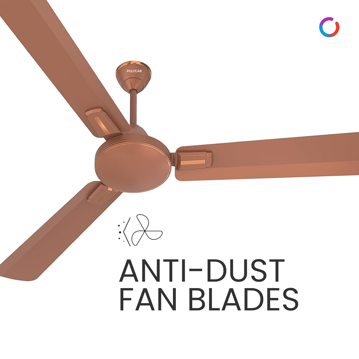 Polycab Vital Plus 1200mm Ceiling Fan (Metallic Copper)