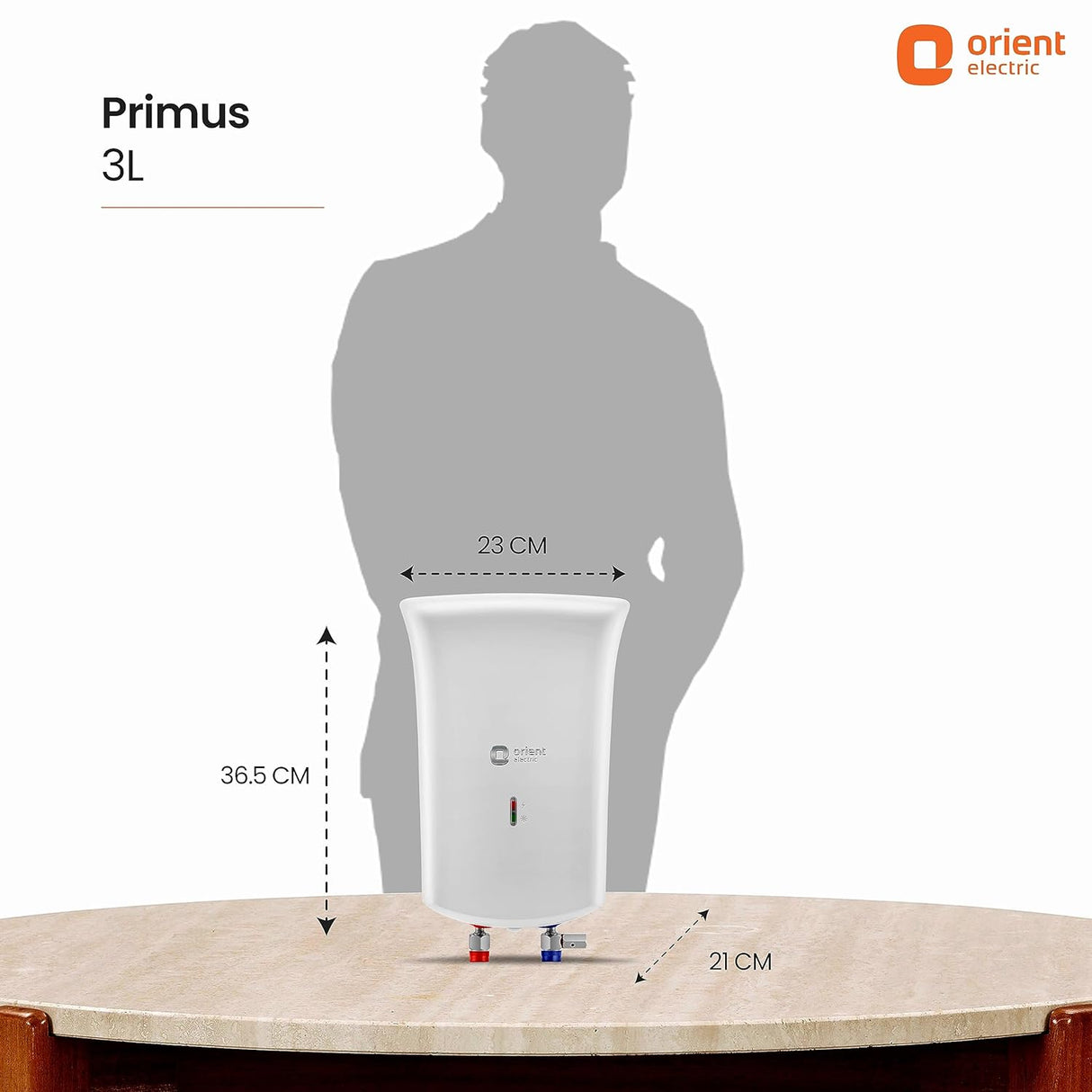 Orient Electric Primus 3L instant water heater (White)