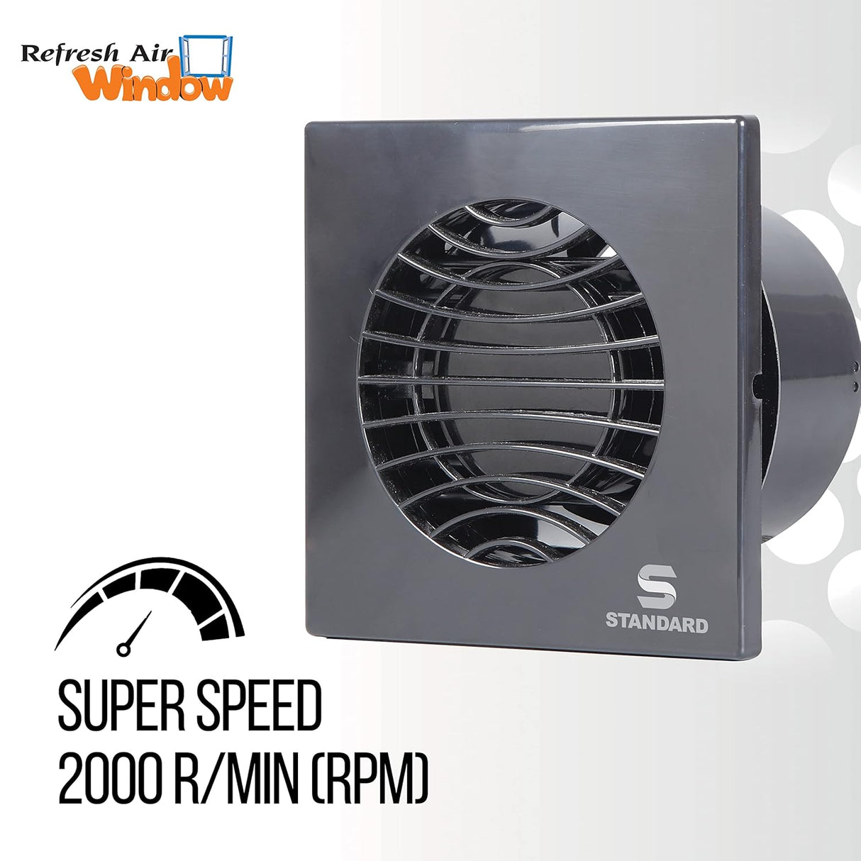 HAVELLS Standard 150 MM REFRESH AIR WINDOW NEO BLACK