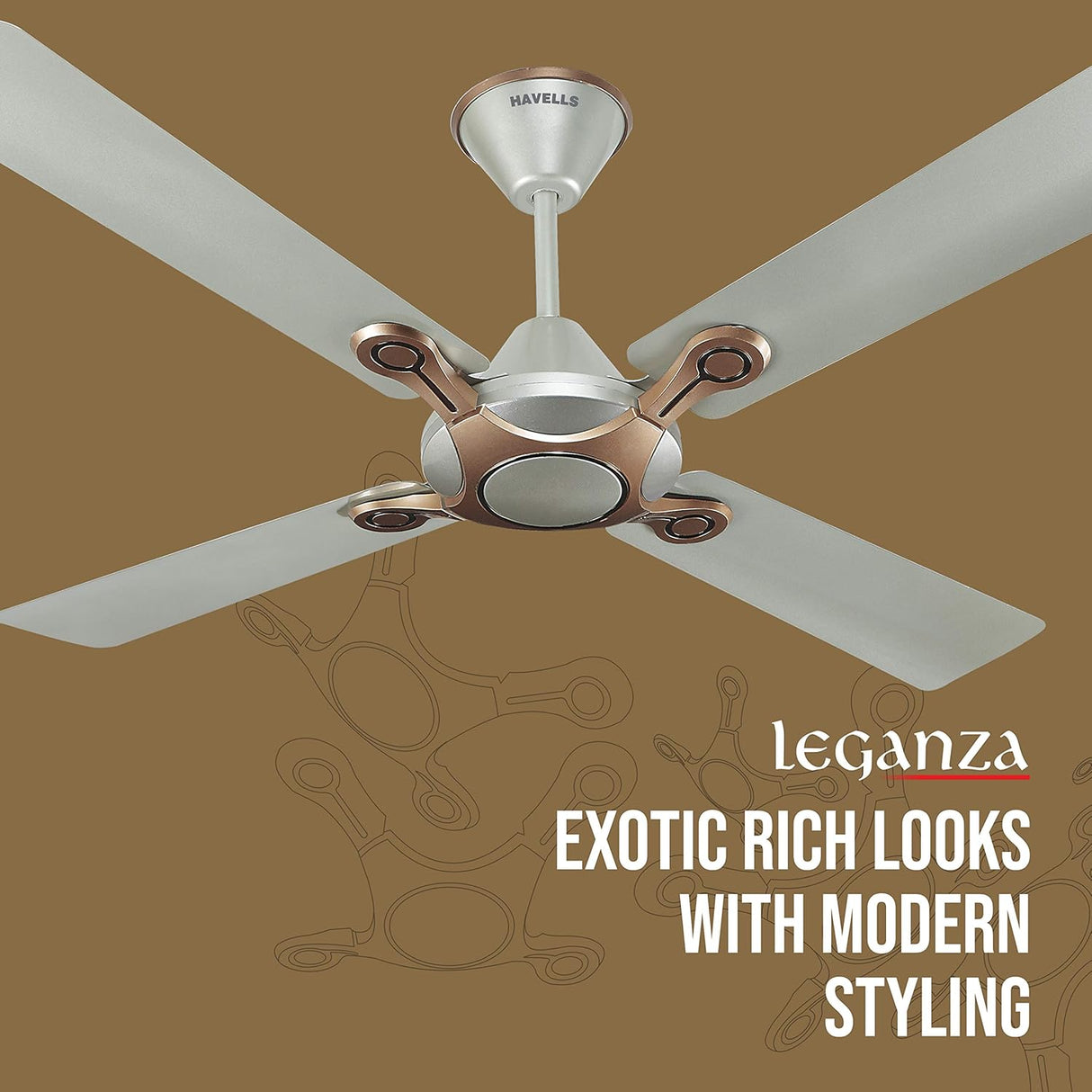 Havells Leganza 4 Blade 1200 mm Ceiling fan-Bronze Gold