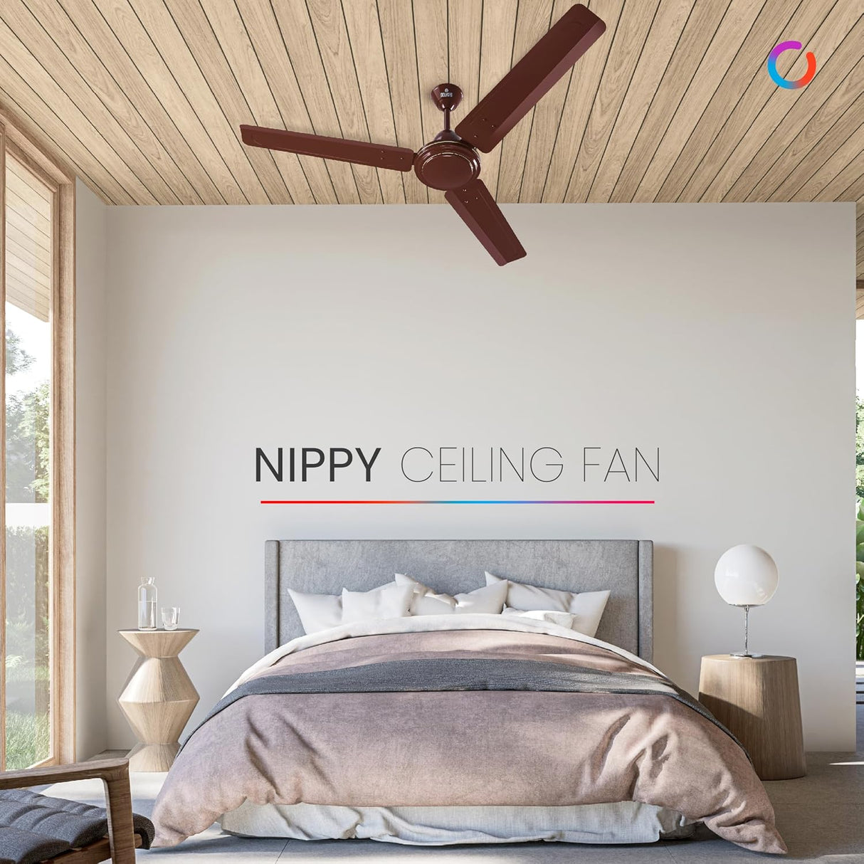 Polycab Nippy 1-Star 1200mm High Speed Ceiling Fan (Luster Brown)