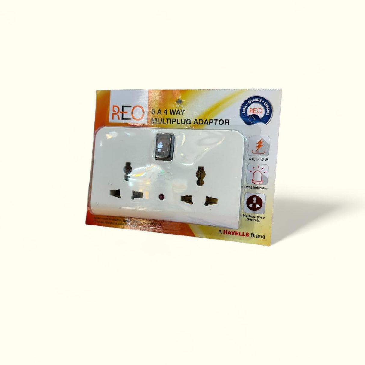 Havells Reo 6A 4-Way Universal Multi plug Adaptor - AHEMPXW063