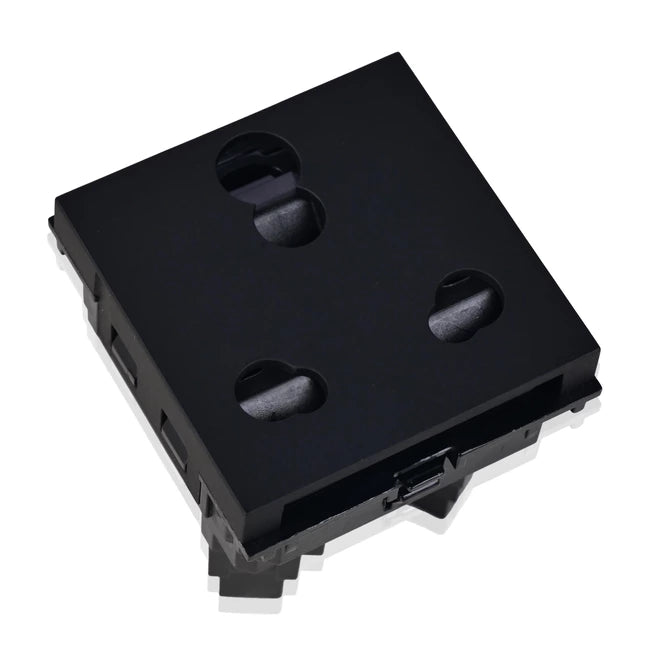 Havells Reo Elegant Bold 6 A / 16 A 3 Pin Socket (Soot Black)