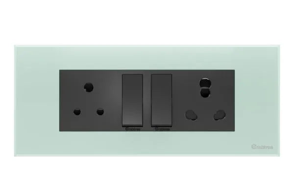 Havells Reo Elegant Bold 6 A / 16 A 3 Pin Socket (Soot Black)