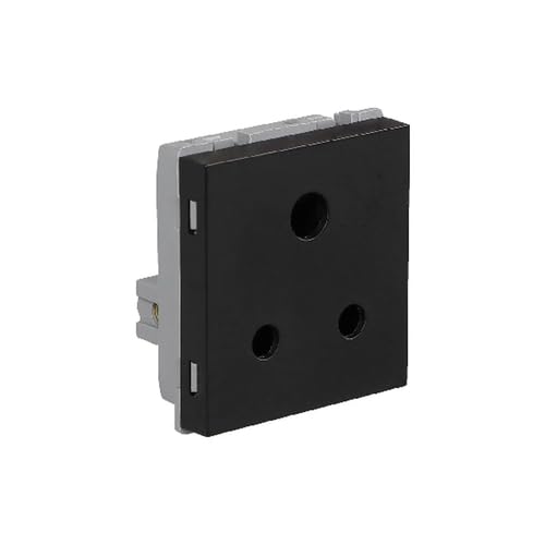 Havells Reo Elegant Bold 6A 3 Pin Socket (Soot Black) AHRKPXB063
