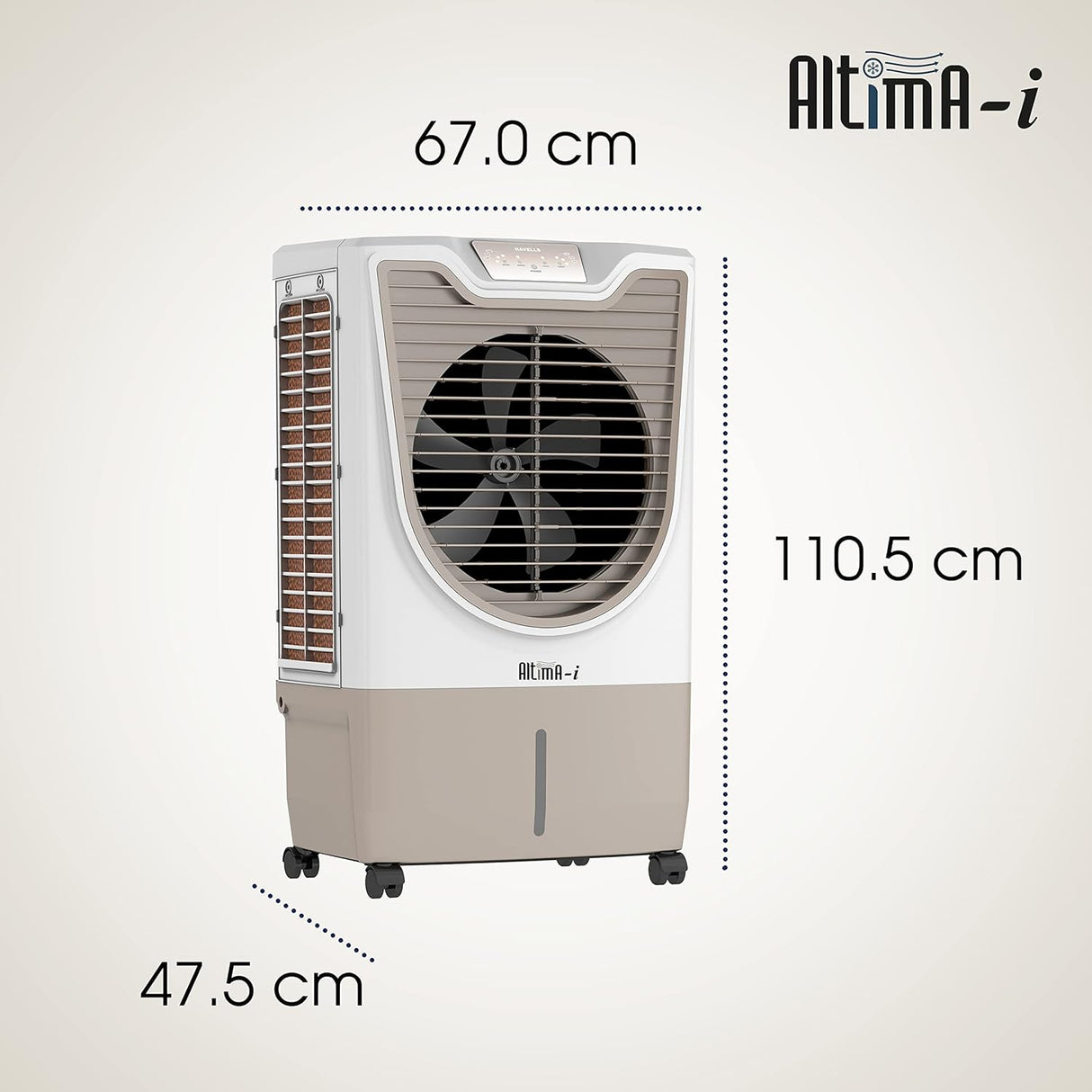 Havells Altima-I 70 Litre Desert Air Cooler with Remote | White Champagne Gold