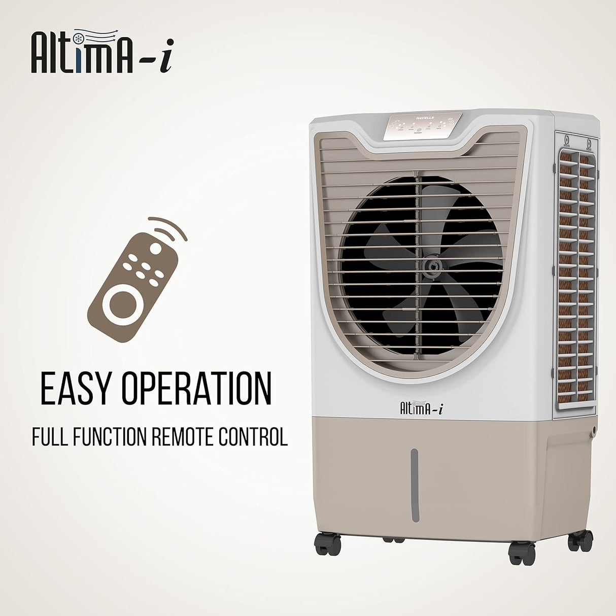 Havells Altima-I 70 Litre Desert Air Cooler with Remote | White Champagne Gold