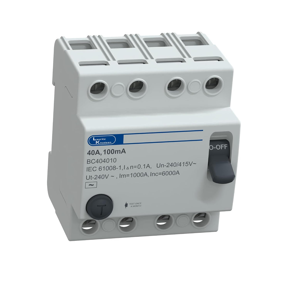 Lauritz Knudsen Tripper Four Pole 40A 100mA RCCB
